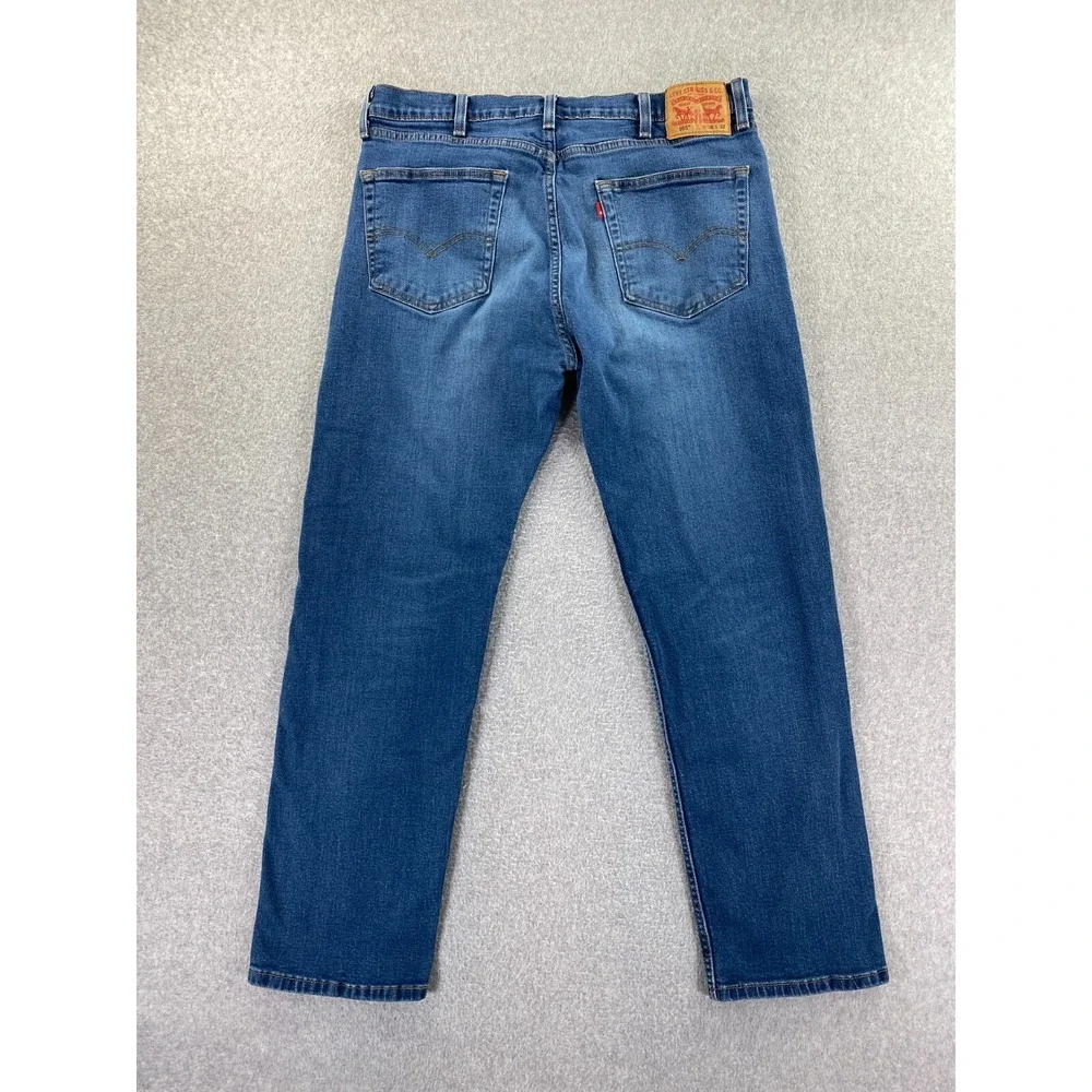 Levi's 505 Jeans Mens 38x32 Straight Regular Blue Dark Wash Measures 34x30 Ranch
